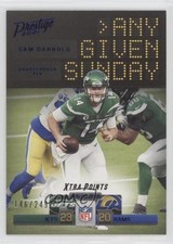 2021 Panini Prestige Any Given Sunday Xtra Points Blue 146/249 Sam Darnold 0in6