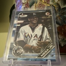 SKY BLUE /499 2019 Bowman Victor Mesa Jr. BP-104 Miami Marlins Rookie Serial #