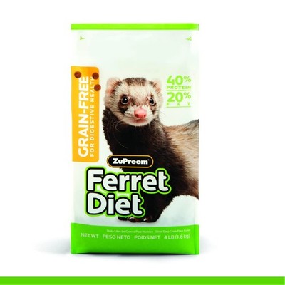 ZuPreem Ferret Food, Grain Free, Protein & Energy 4 Pound (Pack of 1), -1