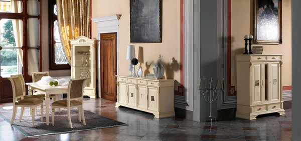 Komplette Esszimmer Garnitur 4X StüHle Anrichte 8Tlg. Set Tisch Kommode Gruppe-image