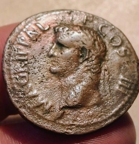 XS- AGRIPPA (died 12 BC)  As  Neptune  NICE COIN BETTER ON HAND