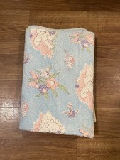 Vintage Baby Quilt Blanket Bears Pastel Cottagecore Floral 37x48 Kitschy Nursery