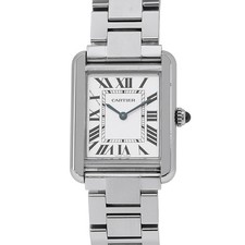 Cartier Tank Solo SM W5200013 Cartier Watch Ladies Silver Dial Used Cartier Tan