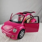 Mattel Barbie Volkswagen Beetle Bug Hot Pink Car 17" 2000