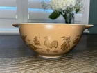 PYREX Mixing Bowl Early American Cinderella #442  1-1/2 QT Brown Gold Vintage