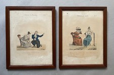 Déclarations, estampes d'après Charles Philipon, XIXe, cadres en pitchpin