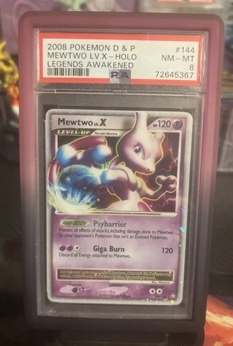 2008 Mewtwo LV.X 144/146 Legends Awakened Holo PSA 8 Diamond And Pearl