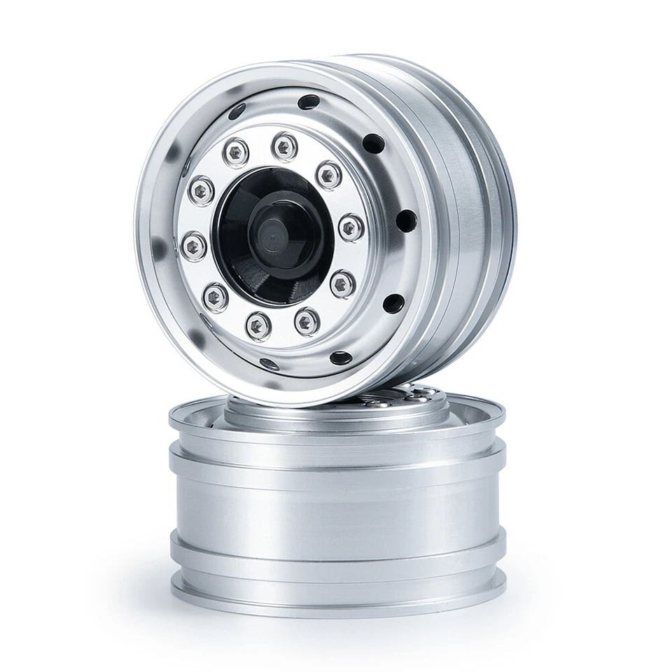 4 Stück Metall Vorderrad Felgen für RC 1/14 Tamiya Tractor Truck RC Car - Bild 3 von 4