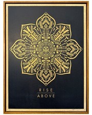 Shepard Fairey “Rise Above” Print on Wood - 4/6 - Obey Giant
