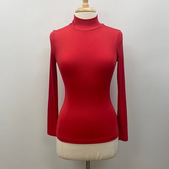 Tシャツ・カットソー RONRON NUIT FLAT WOOL TENCEL LONG SLEEVE RED CLOSED Long Sleeve Shirt in Chilli Pepper Red – Jones + Co