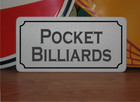 Pocket Billiards Metal Sign for Pool Hall Room