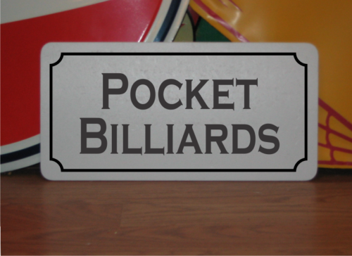 Pocket Billiards Metal Sign for Pool Hall Room - Afbeelding 1 van 3