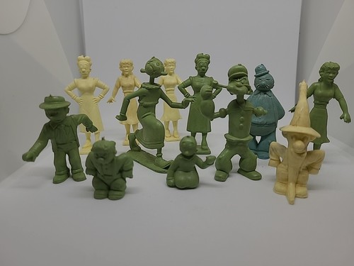 Popeye The Sailor Man Vintage Toy Figures Marx 12-piece playset 2.5in plastic - Picture 18 of 19