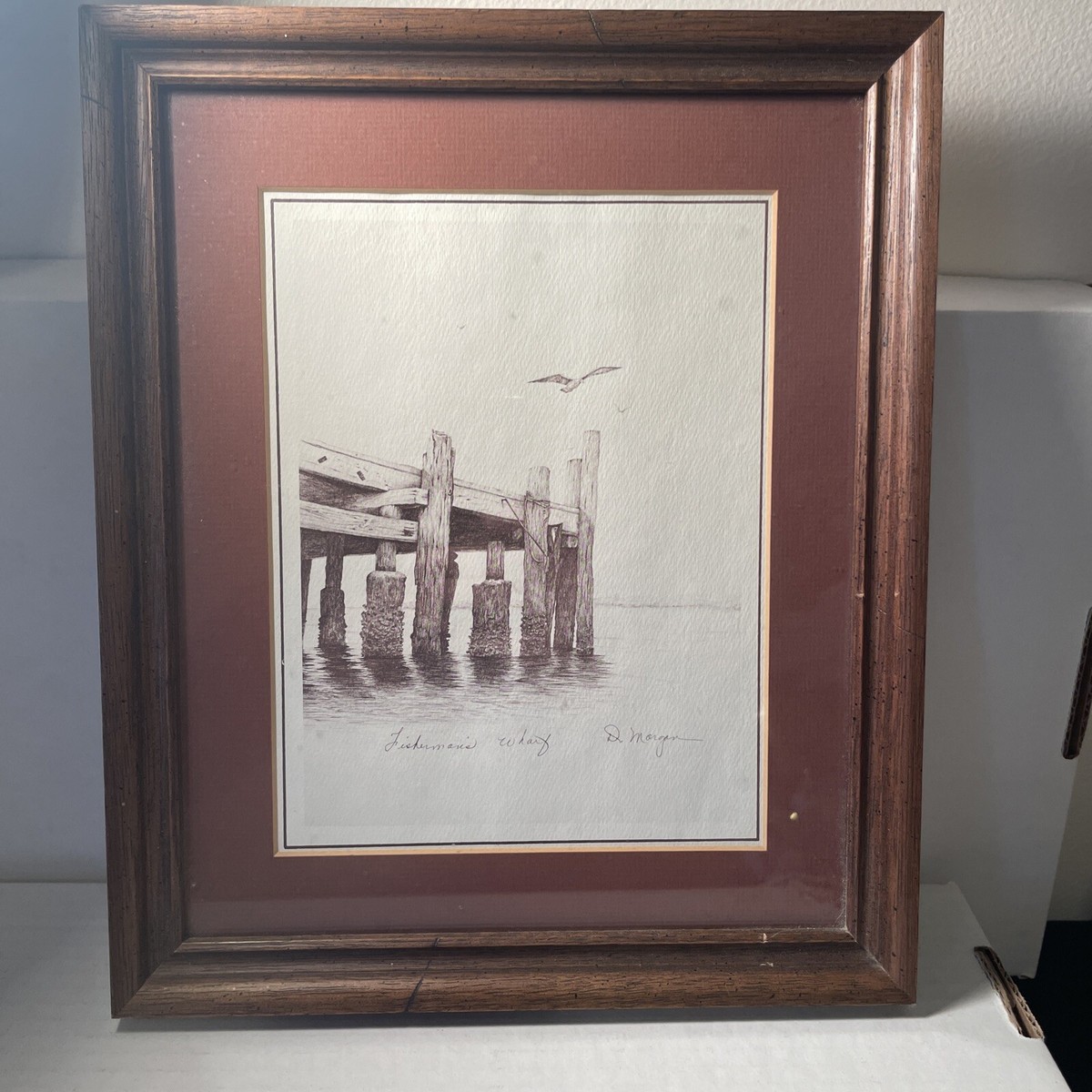 Doris Whitten Morgan Signed Print Fishermans Wharf