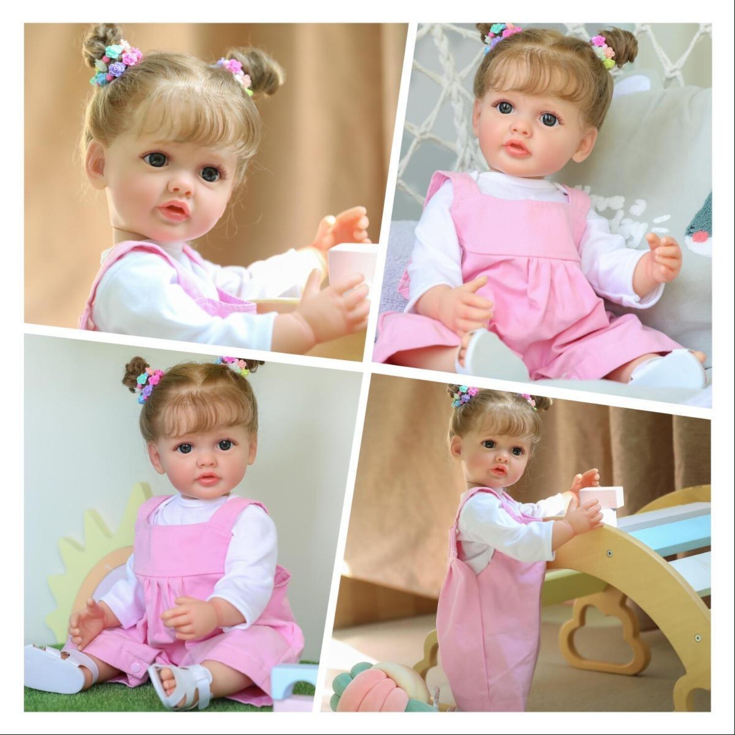 55CM Waterproof Reborn Toddler Girl Baby Doll Full Body Silicone Vinyl Princess