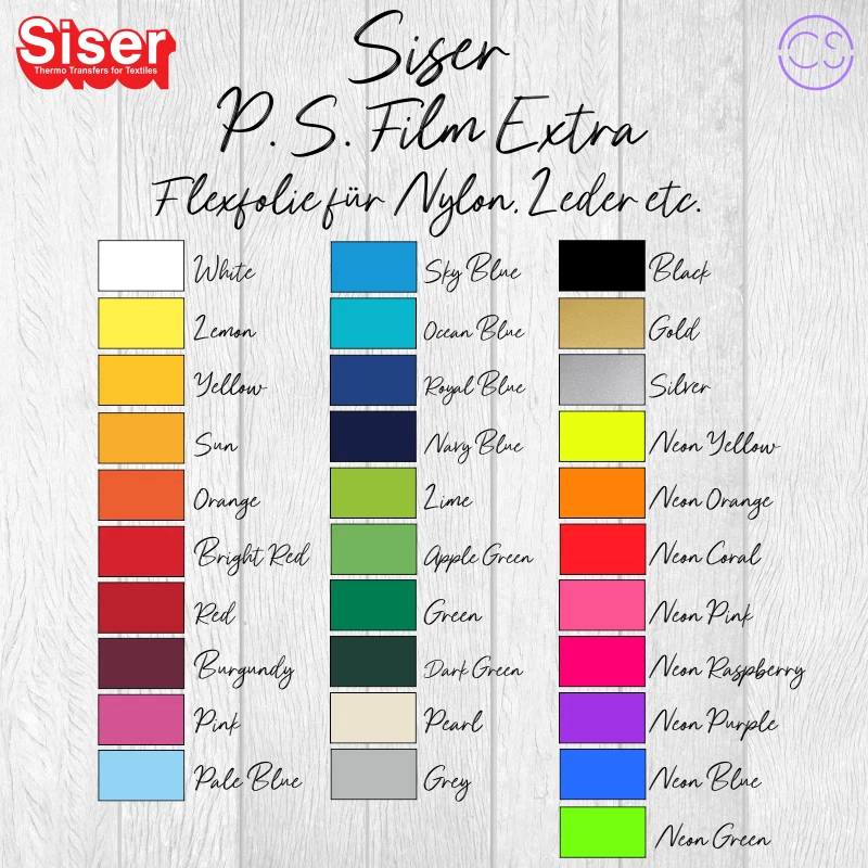 (33,17 €/m²) Siser P.S. Extra für Nylon ca. DIN A4 (20x30cm)