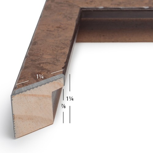 Craig Frames Rivet, 1.25 Inches Wide Tarnished Bronze Picture Frame - Picture 2 of 11
