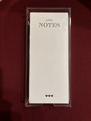 Santa Barbara Design Studio Love Notes Notepad and Acrylic Case. New. Sealed.