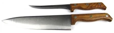 Vintage Imperial Mighty Oak Stainless Chef's & Boning Filet Knife Set