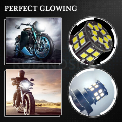 Ampoule Phare Avant Moto LED P26S 10-80V - 30 LEDs, 600LM, Blanc 6000K, Remplacement
