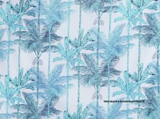 Beautiful Palm Tree Print 100 Cotton Fabric Women Dressmaking Sewing 2.5 Yard