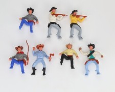 Vintage Lot 7 Timpo Toy Soldiers Timpo Plastic Figures Cowboys