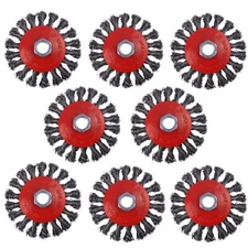 8 Pack 4 Inch Wire Wheels for Angle Grinder, Wire Brush Wheel for 4 1/2 Angle...