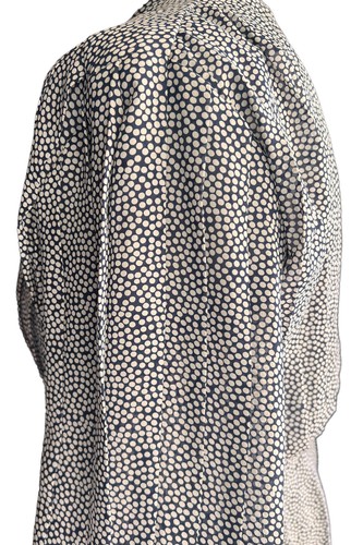 Vintage Dim The Lites Petites Size 10 Pleated Blue & White Polka Dot Midi Dress - Picture 7 of 10