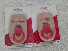 2 Pack Fancy Feet Foot Petals Gel Heel Cups with Microfiber-Suede Overlay
