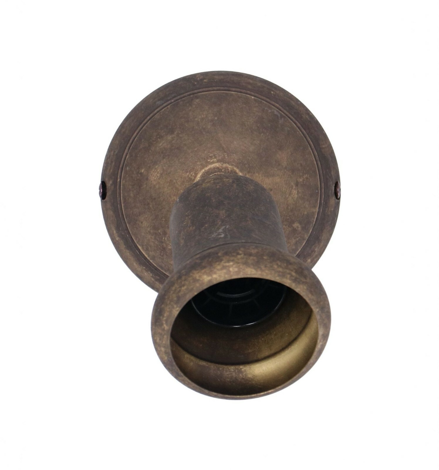 Applique a cono faretto a pera in ottone anticato da parete orientabile italy - 4