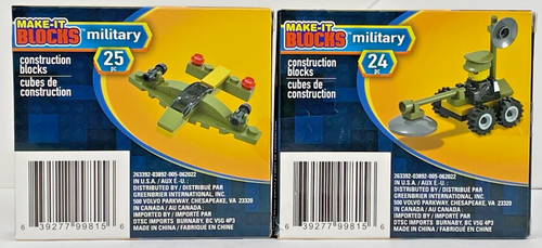 LOT 2 Make-It Blocks Military Construction Blocks Airplane Vehicle NEW Set - Picture 6 of 14