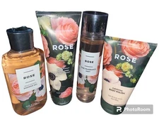 Bath & Body Works ROSE 4 Pcs Set Body Lotion/Mist/Shower Gel/Cream Gift Set