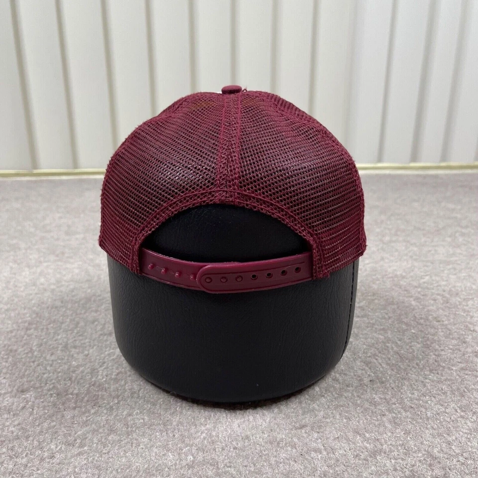 Gorra Billabong para mujer roja malla camionero cierre a presión logotipo deletreado Y2K vintage Foto 3 de 4