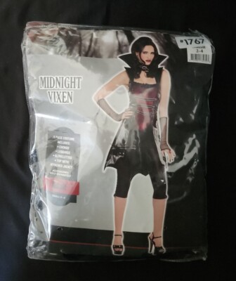 Midnight Vixen Adult Women s Small (2-4) Costume Vampire Goth Complete 