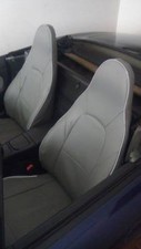 FODERE SEDILI AUTO SU MISURA ASIAM MAZDA MX-5 NBFL  2001/2005 SIMILPELLE GRIGIO 