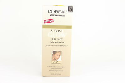 LOT X 2 L'oreal Sunless Sublime Glow for Face Daily Moisturizer Fair 2.5 Oz AA23