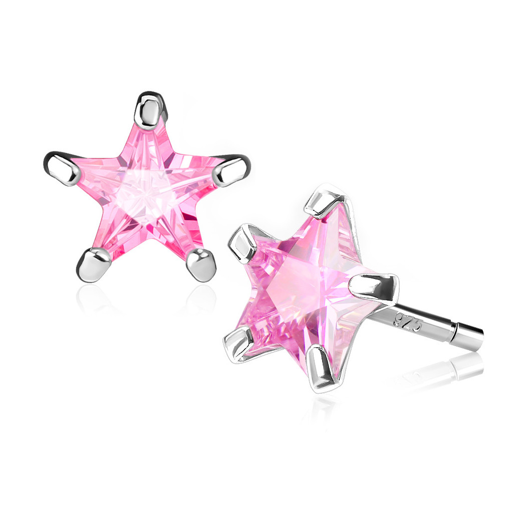 Серьги из стерлингового серебра 925 пробы Женские серьги из звездчатого циркония с кристаллами