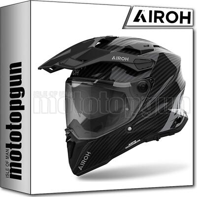 AIROH HELMET DUAL MOTORBIKE CM299 COMMANDER 2 FULL CARBON GLOSS SZ. XL