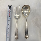 Vintage Watson Sterling Silver Serving Fork and Spoon set -has monogram