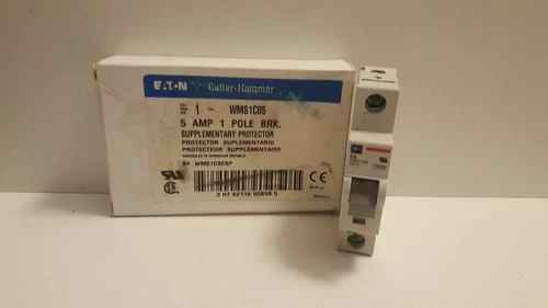 NEW IN BOX! EATON 5A SUPPLEMENTARY PROTECTOR CIRCUIT BREAKER WMS1C05