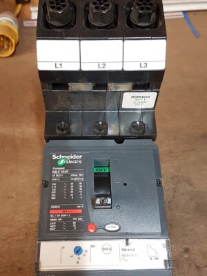 SCHNEIDER 500 AMP DREIPOLIG MCCB NSX 100-160-250 MGP0403X