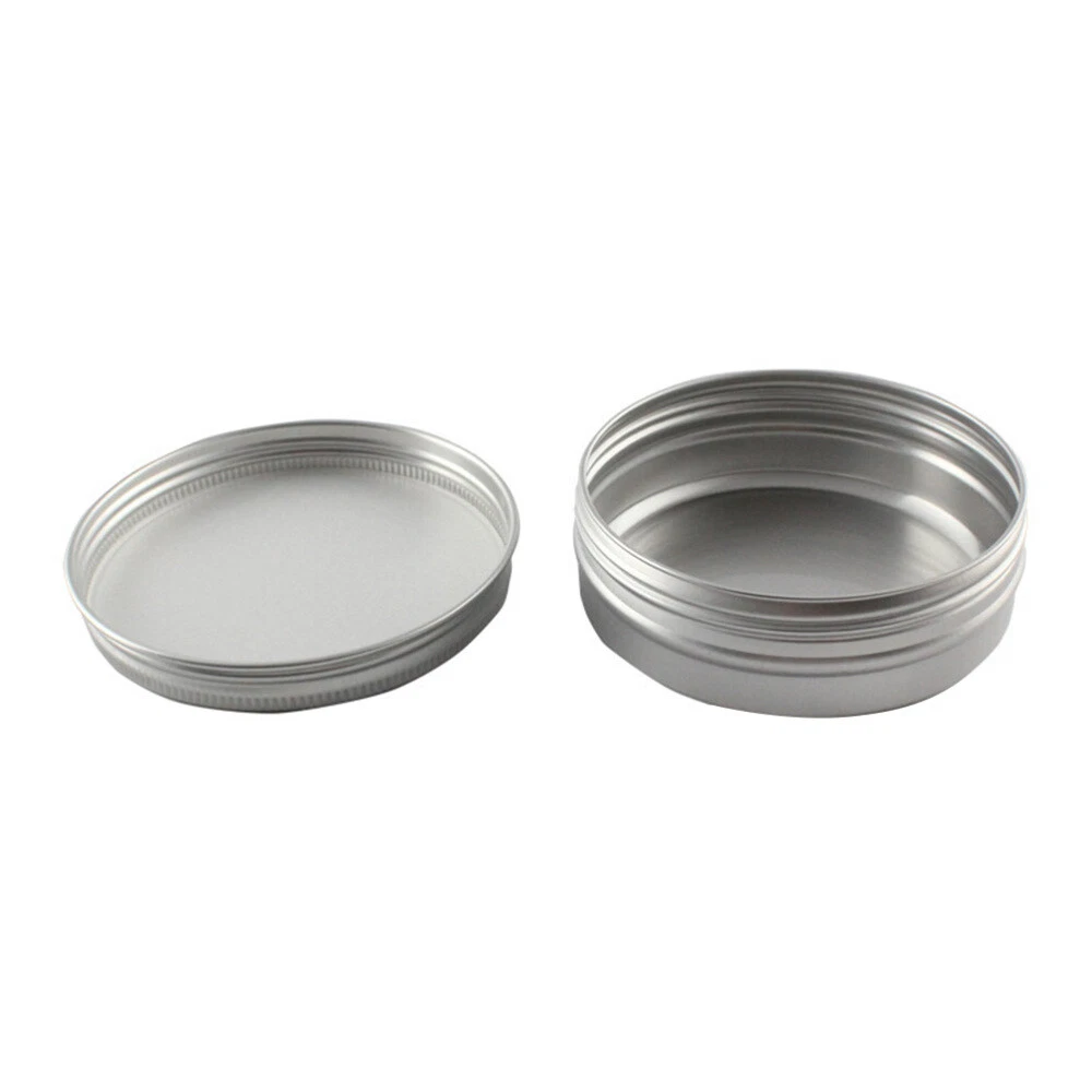 metal tins with lids 100 Round Tin Metal Round metal storage tin Clear  Container