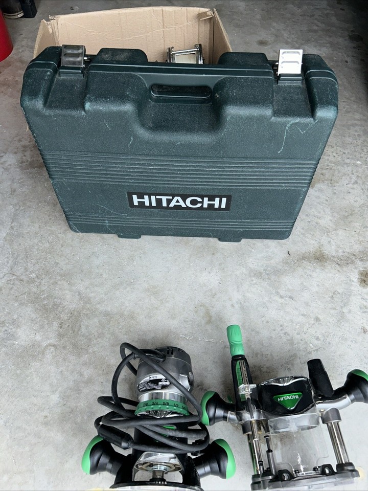 Hitachi M12VC Variable Speed Fixed Base & Plunge Base Router W/Case