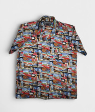 Vintage Nicole Miller Shirt Womens L 100% Silk Limited Liberty Bell Philadelphia