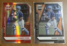 2021 Elite Extra Edition Die Cut SP Red Refractor HARRY FORD /198 & Base # /999