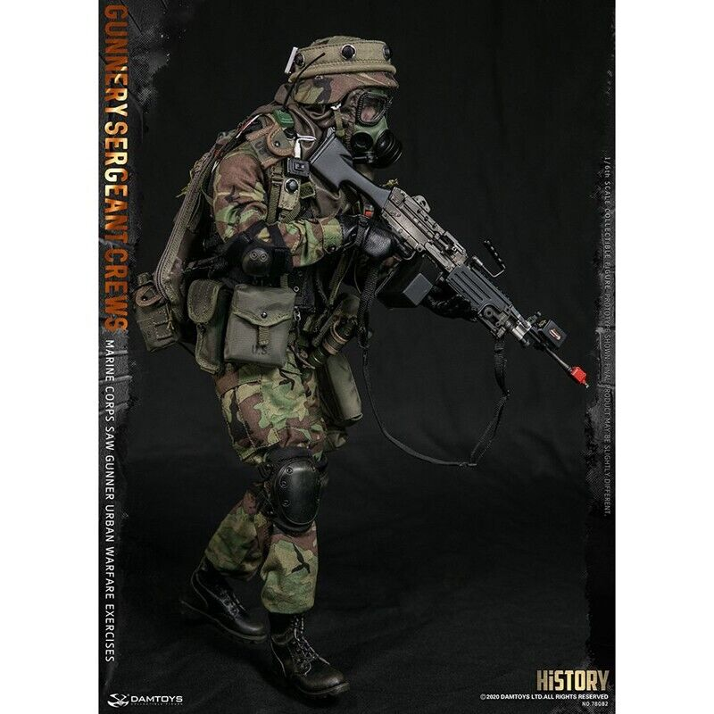 1/6 DAMTOYS 78082 Marine Corps SAW GUNNER Gunnery Sergeant Crews