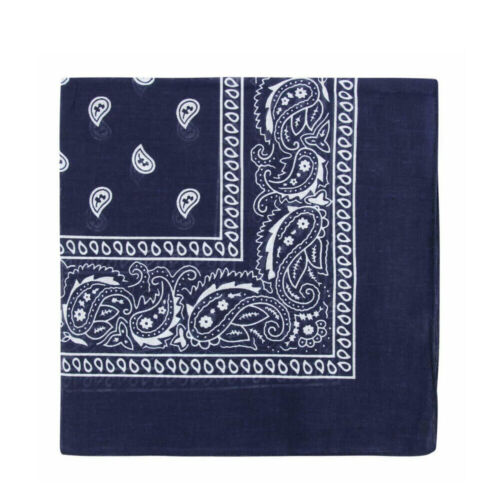 1-2 Stück Bandana 100 % Baumwolle Paisleymuster doppelseitiger Schal Kopf Hals Gesichtsmaske - Bild 18 von 41