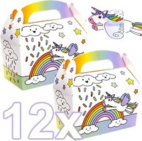 12 Geschenkboxen Einhorn - Mitgebsel Kindergeburtstag EinhöRner Geburtstag Set