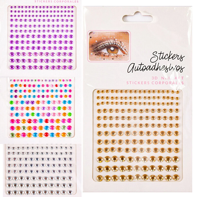 美甲贴纸 自粘面部珠宝 3D 钻石眼影贴纸 DIY 美容 — 第 3/4 张图片