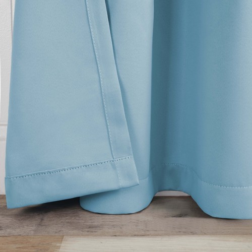 Solid Classic Polyester Modern Wrinkle & Shrink Resistant Blackout Curtain Set - Picture 50 of 94